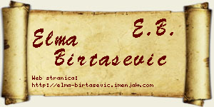 Elma Birtašević vizit kartica